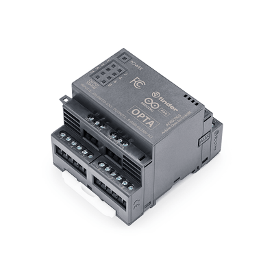 Expansión Digital Arduino Opta® / 16 Entradas Programables / 8 Relés / Electromecánicos 6A 250VAC o Estado Sólido 3A 24VDC / IP20 / Hasta 5 Módulos en Cadena / Compatible Arduino IDE y PLC IDE